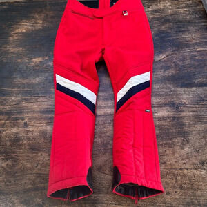 Vintage RED Swiss FERA ski snow pants stretchy